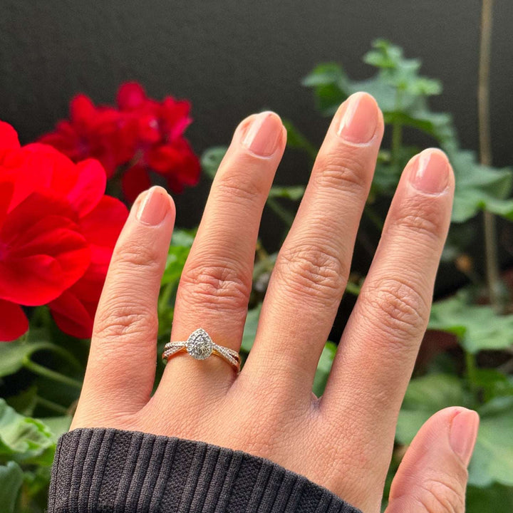 14K YG Cluster Diamond Ring-1pc - RB Diamond Jewellers