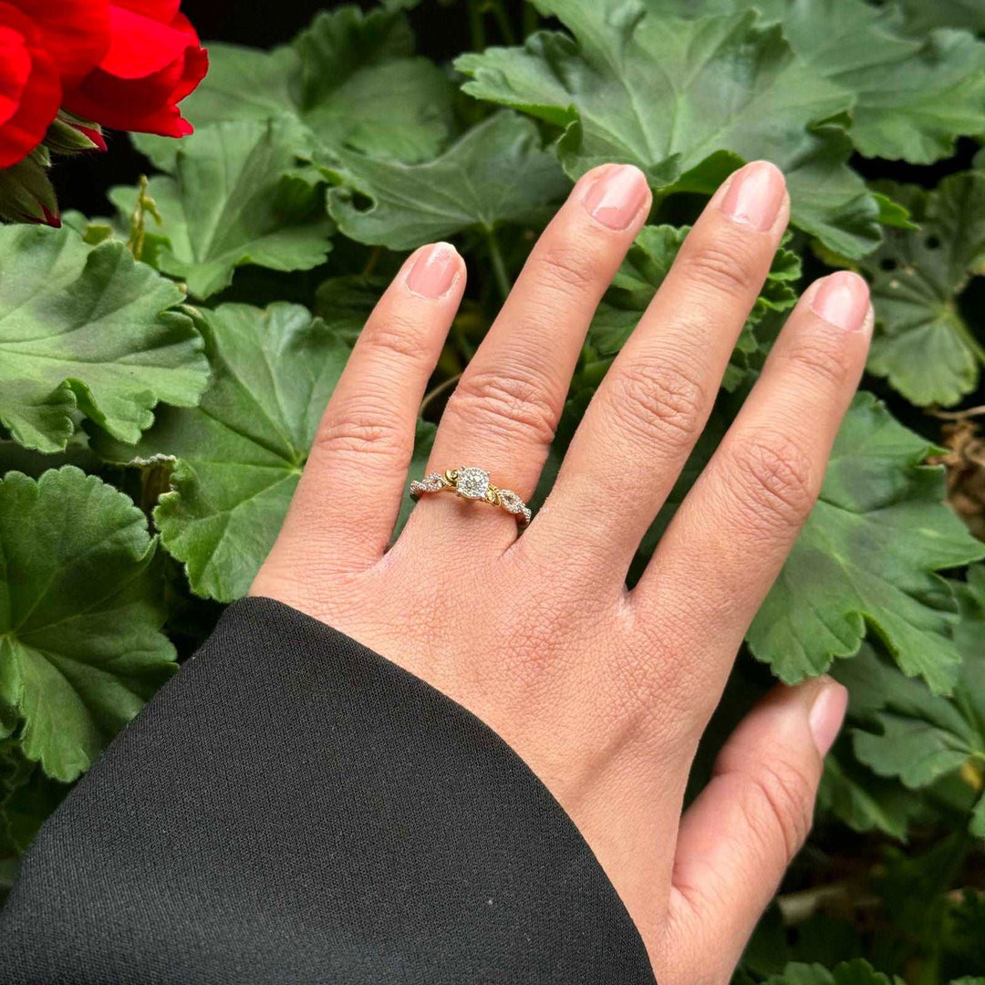 14K YG Cluster Diamond Ring-1pc - RB Diamond Jewellers