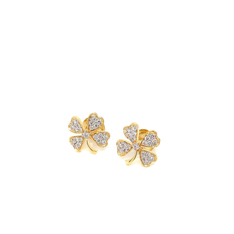 14K YG Fancy Diamond Earring-1pair - RB Diamond Jewellers