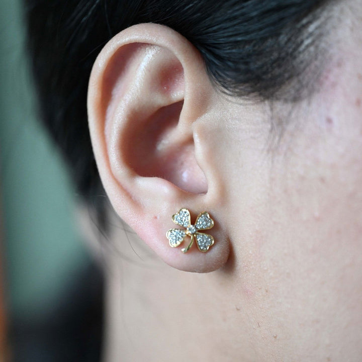 14K YG Fancy Diamond Earring-1pair - RB Diamond Jewellers