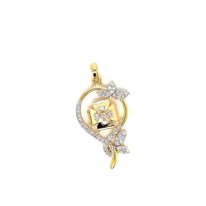 14K YG Fancy Diamond Pendant-1pc - RB Diamond Jewellers
