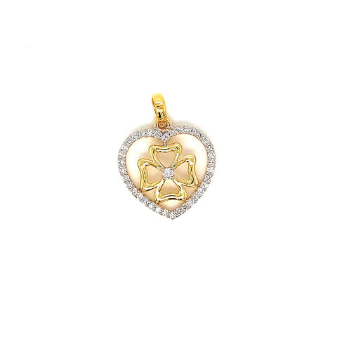 14K YG Heart Diamond Pendant-1pc - RB Diamond Jewellers