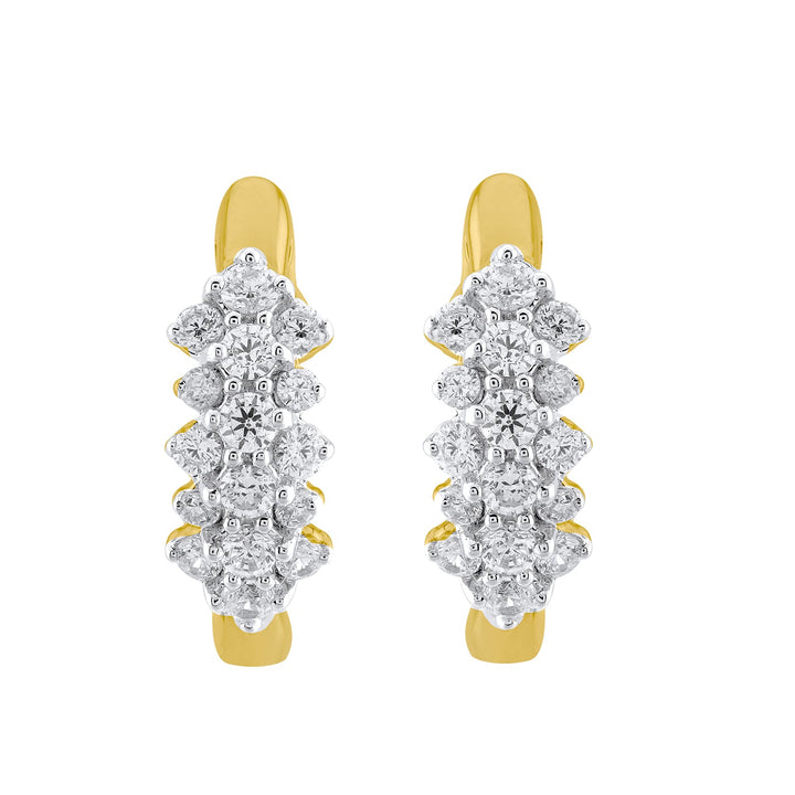14K YG Huggie Diamond Earring-1pair - RB Diamond Jewellers