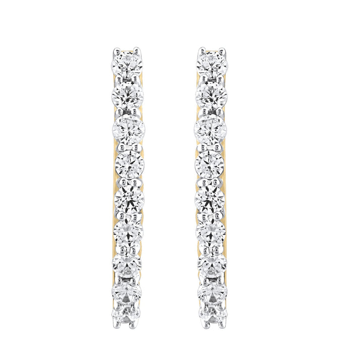 14K YG Huggie Diamond Earring-1pair - RB Diamond Jewellers
