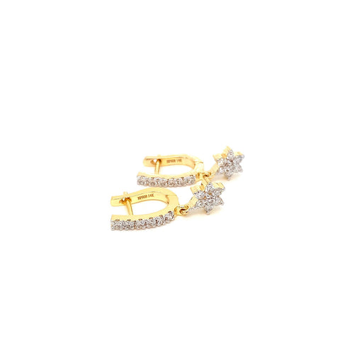 14K YG Huggie Diamond Earring-1pair - RB Diamond Jewellers