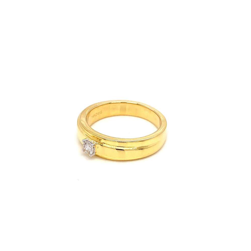 14K YG Men's Solitaire Diamond Ring-1pc - RB Diamond Jewellers