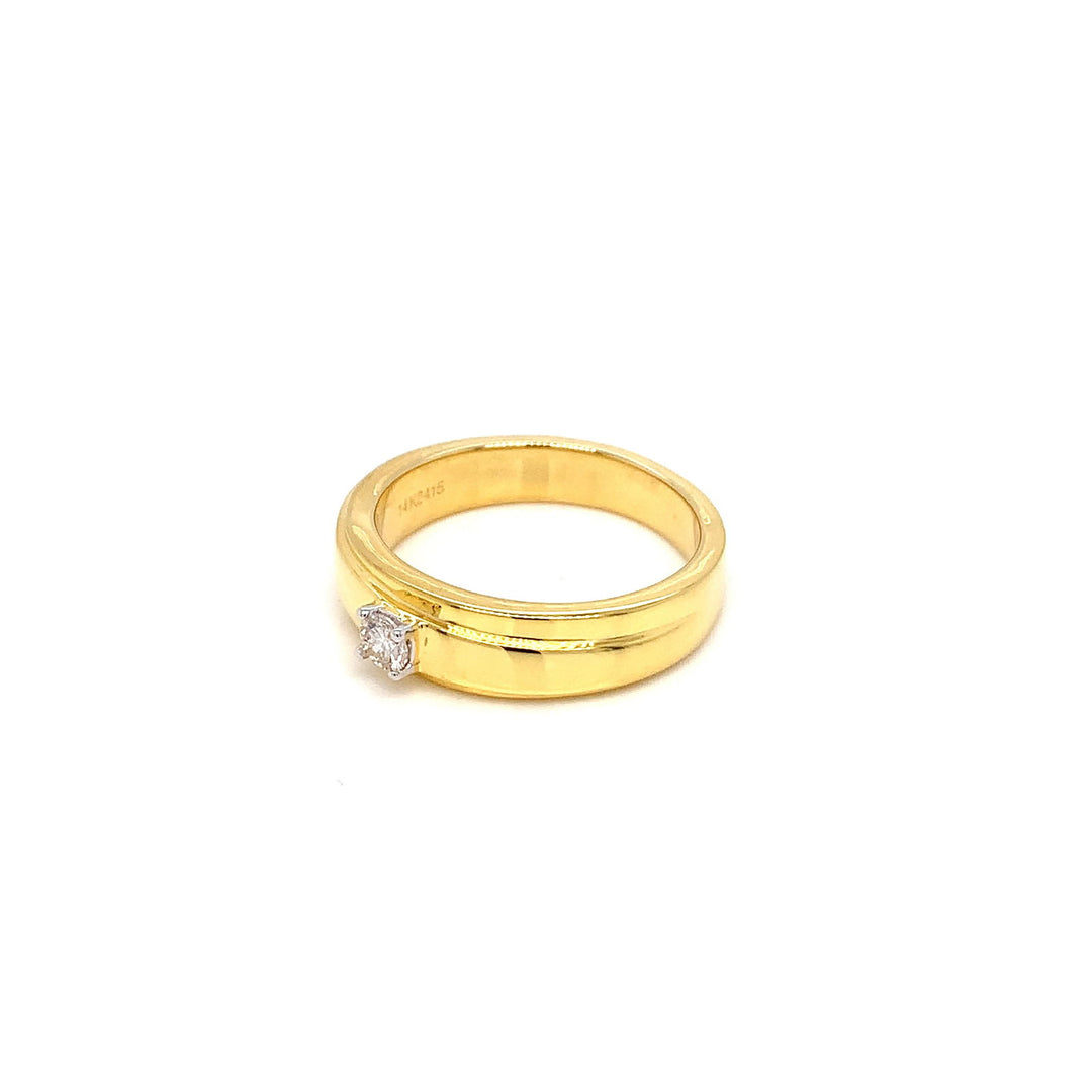 14K YG Men's Solitaire Diamond Ring-1pc - RB Diamond Jewellers