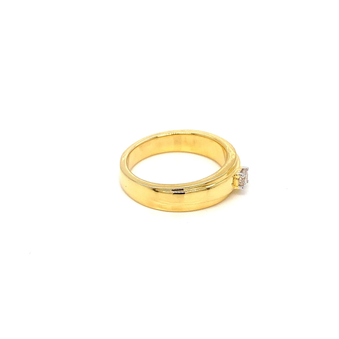 14K YG Men's Solitaire Diamond Ring-1pc - RB Diamond Jewellers