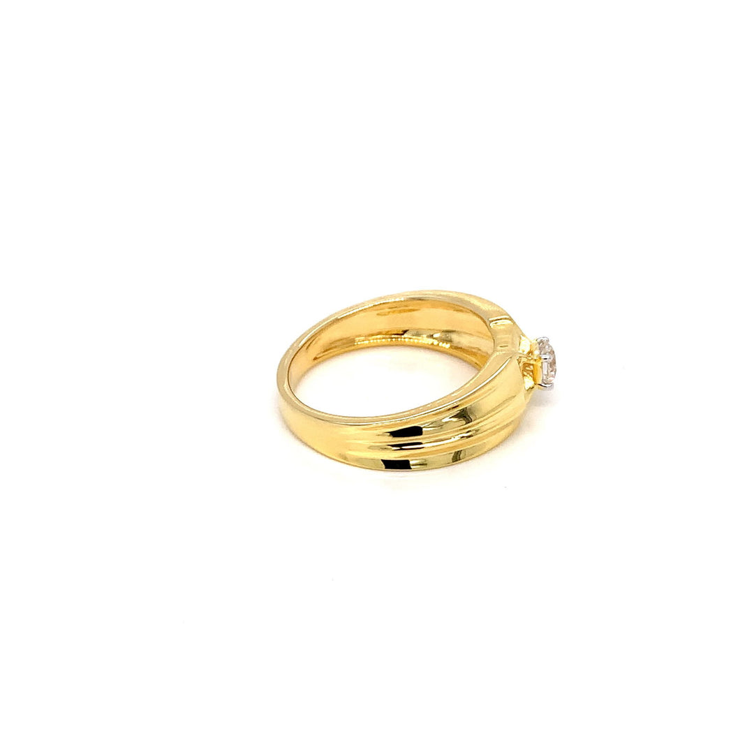 14K YG Men's Solitaire Diamond Ring-1pc - RB Diamond Jewellers