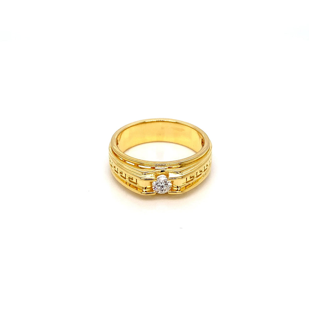 14K YG Men's Solitaire Diamond Ring-1pc - RB Diamond Jewellers