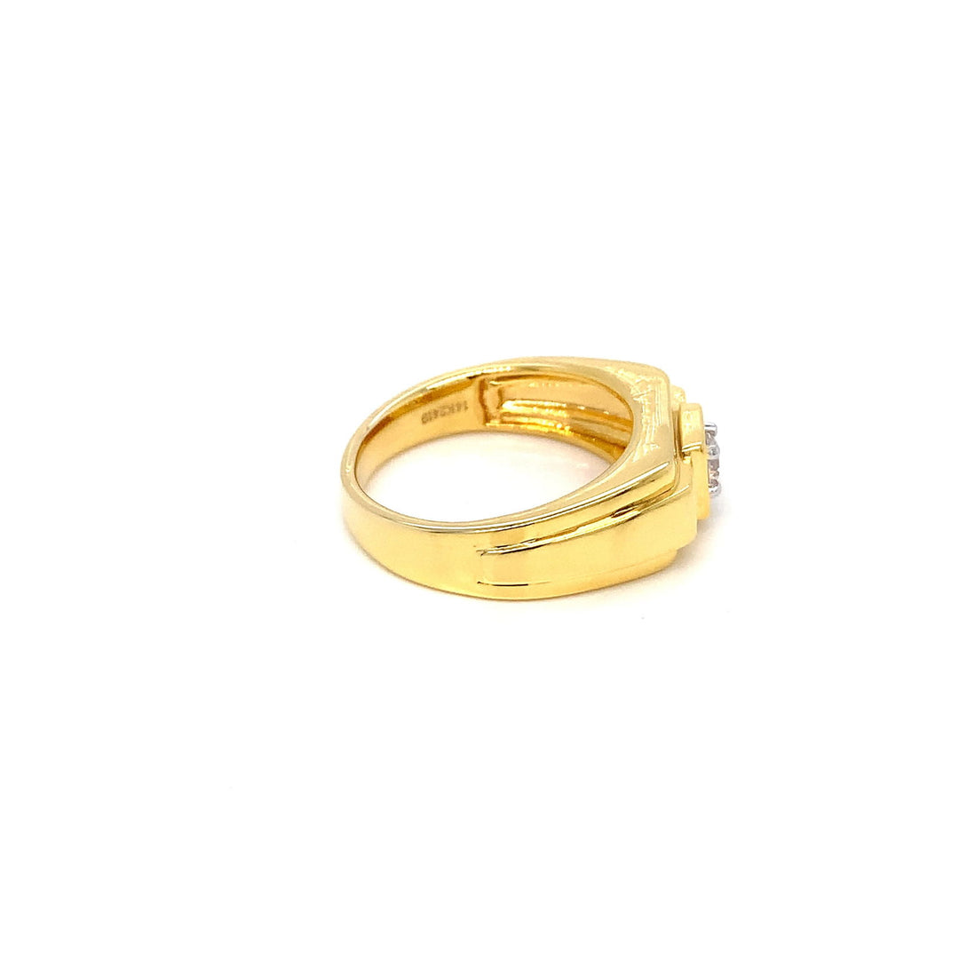 14K YG Men's Solitaire Diamond Ring-1pc - RB Diamond Jewellers