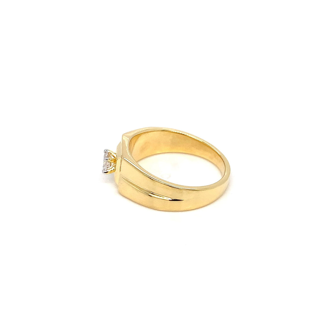 14K YG Men's Solitaire Diamond Ring-1pc - RB Diamond Jewellers