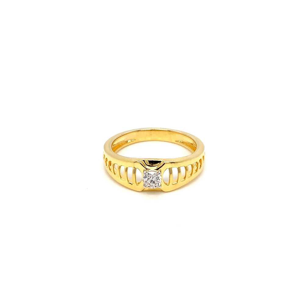 14K YG Men's Solitaire Diamond Ring-1pc - RB Diamond Jewellers