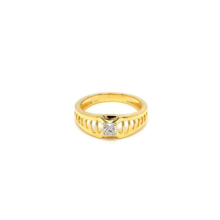 14K YG Men's Solitaire Diamond Ring-1pc - RB Diamond Jewellers