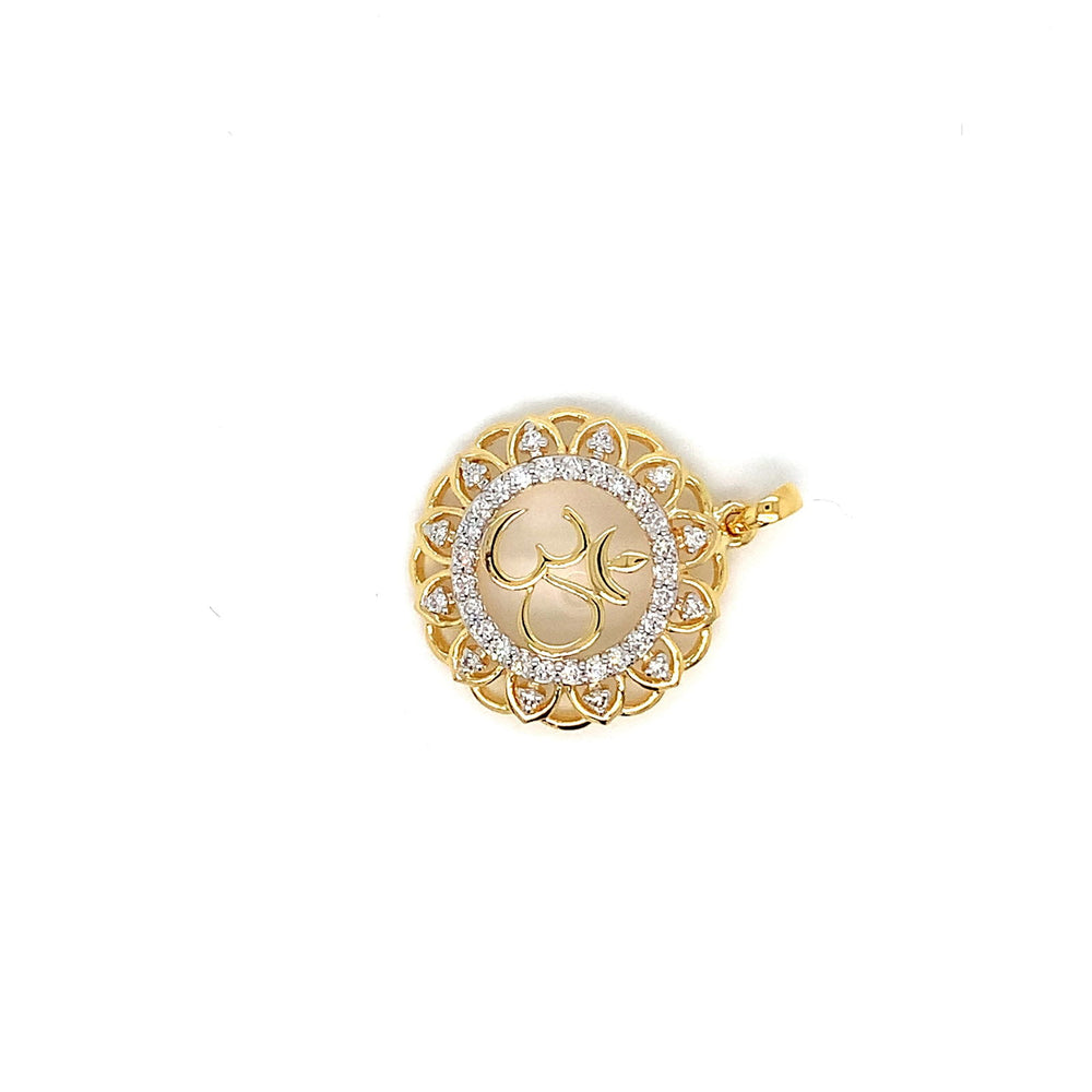 14K YG OM Diamond Pendant-1pc - RB Diamond Jewellers