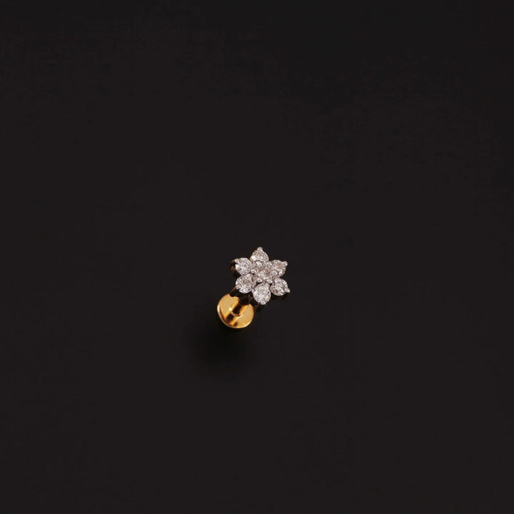 14K YG  STAR DIAMOND NOSEPIN-1PC - RB Diamond Jewellers