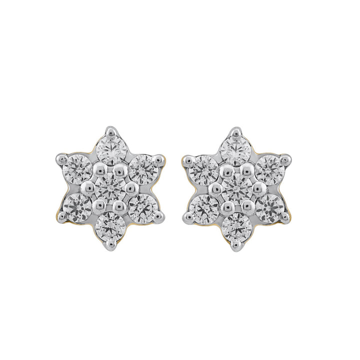14K YG Star Diamond Earring-1pair - RB Diamond Jewellers