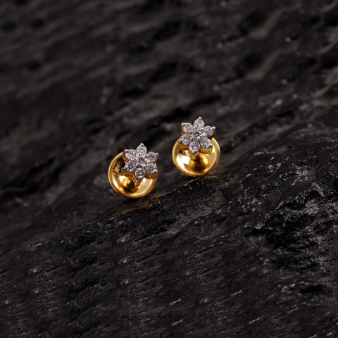 14K YG Star Diamond Earring-1pair - RB Diamond Jewellers