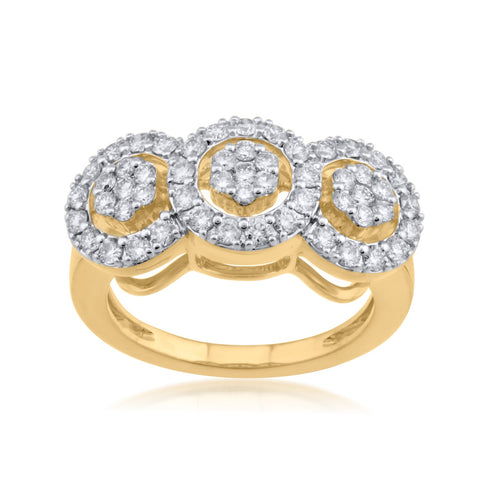 14K YG Women Bridal Diamond Ring-1pc - RB Diamond Jewellers
