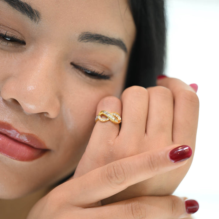 18K YG  Infinity Diamond Ring-1pc