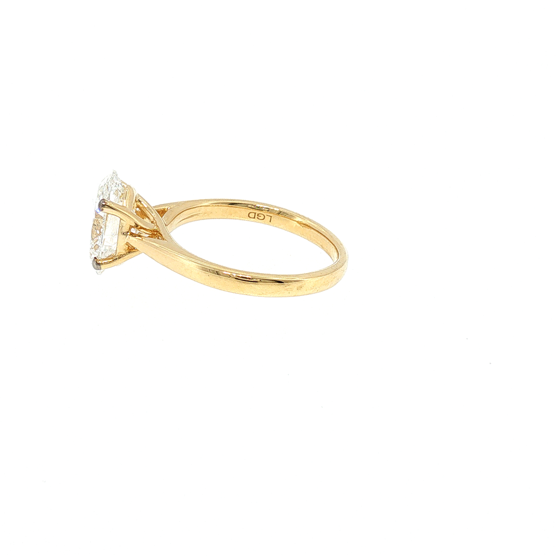 Yellow Gold Diamond Solitaire Ring