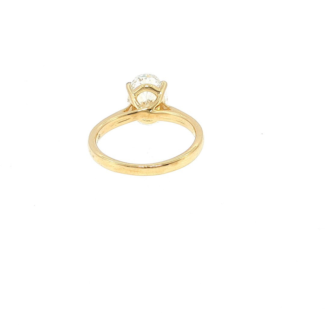 Yellow Gold Diamond Solitaire Ring