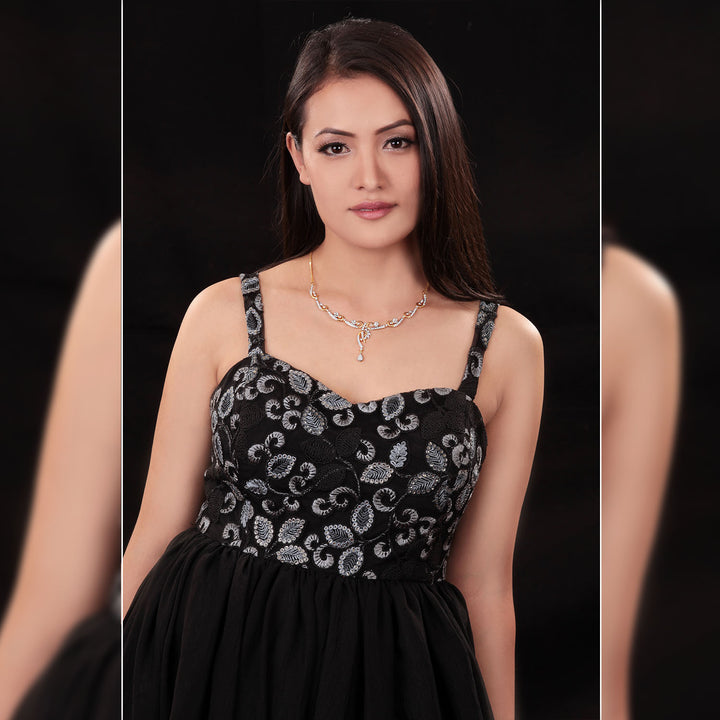 14K YG Princess Diamond Necklace with 18K Chain-1pc
