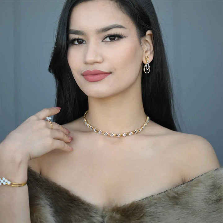 14K YG Chokar Diamond Necklace-1pc