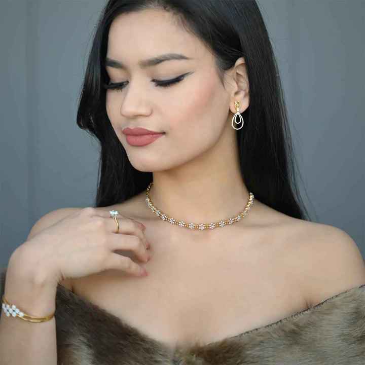 14K YG Chokar Diamond Necklace-1pc