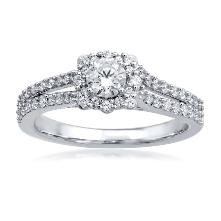 18 WG Prong Set Centre Solitiare Engagement Women Diamond Ring-1pc - RB Diamond Jewellers