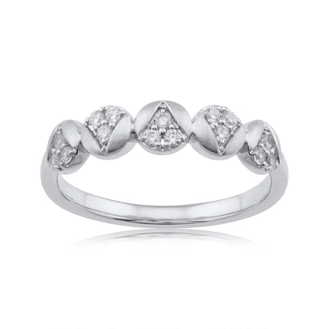 18K WG Prong Set Band Women Diamond Ring-1PC - RB Diamond Jewellers