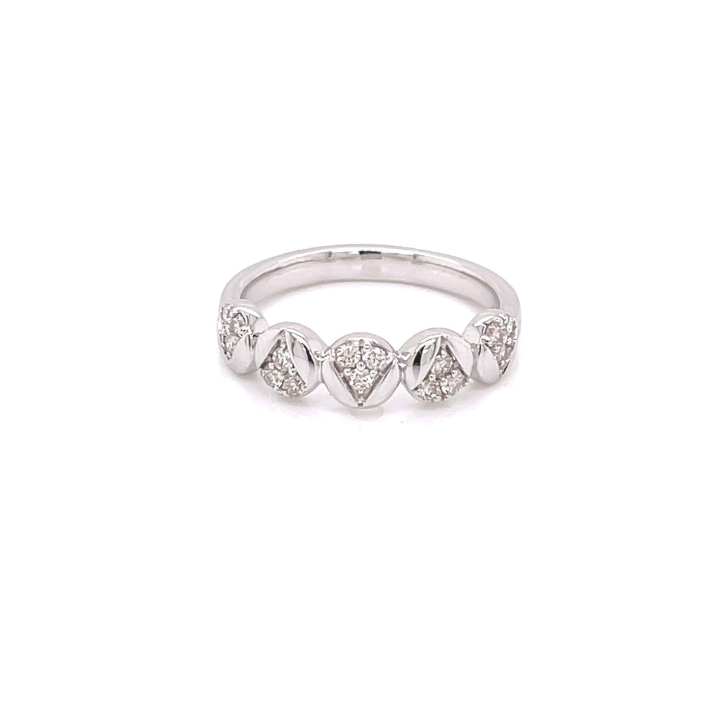 18K WG Prong Set Band Women Diamond Ring-1PC - RB Diamond Jewellers