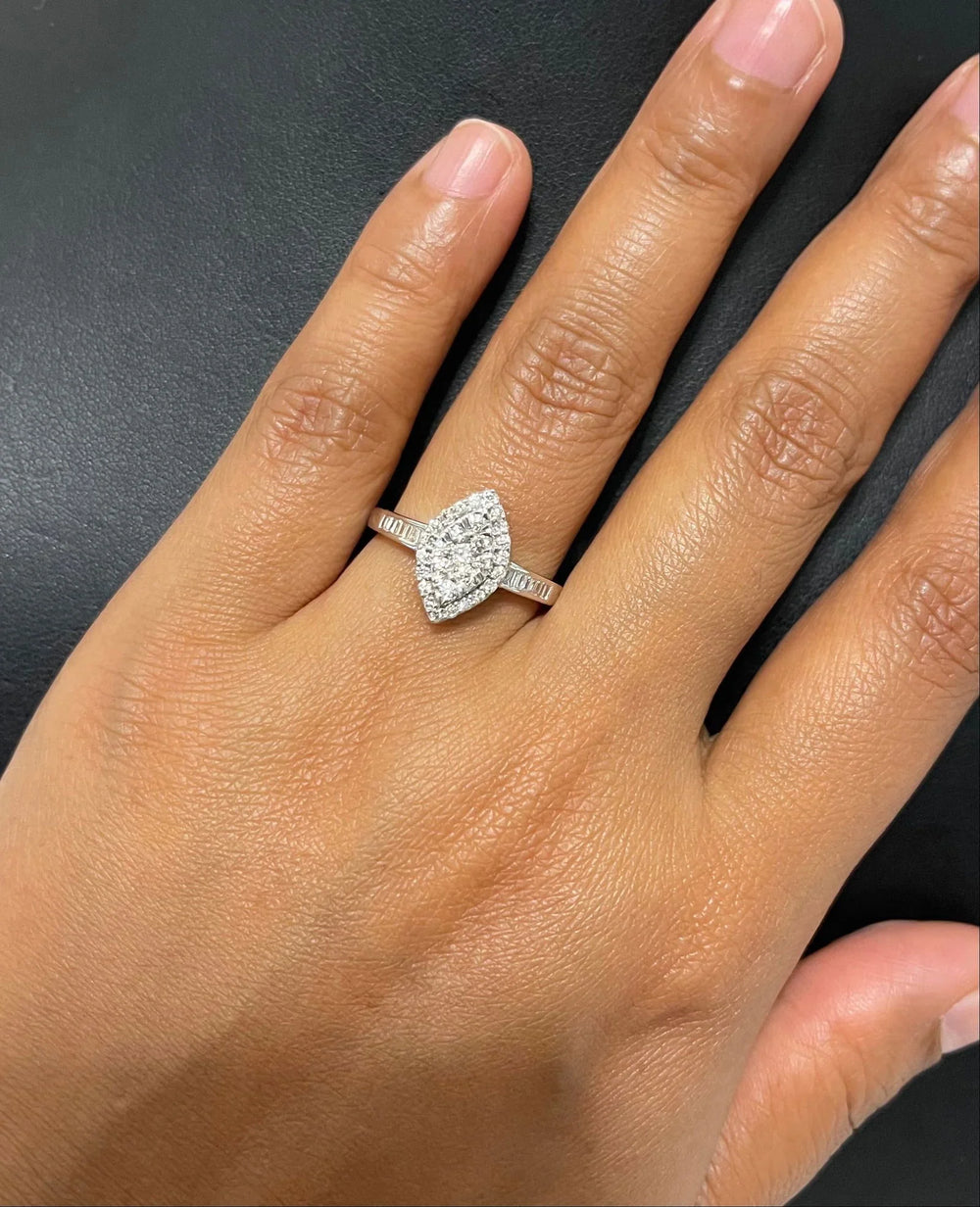 18K WG Fancy Women Diamond Ring-1PC - RB Diamond Jewellers