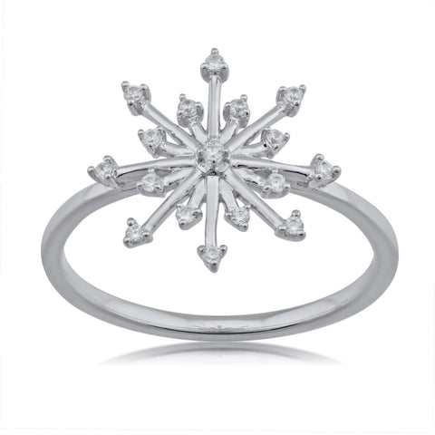 18K WG Prong Set Fancy Women Diamond Ring-1PC - RB Diamond Jewellers