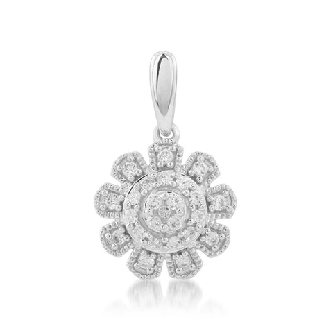 18K WG Prong Set Fancy Women Diamond Pendant-1PC - RB Diamond Jewellers