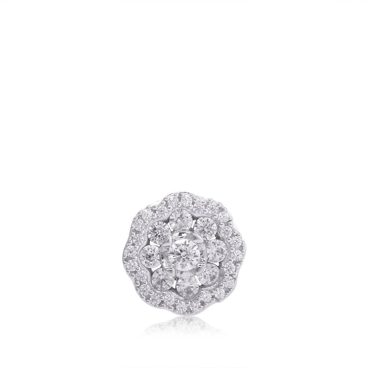18K WG Prong Set Fancy Women Diamond Pendant-1PC - RB Diamond Jewellers