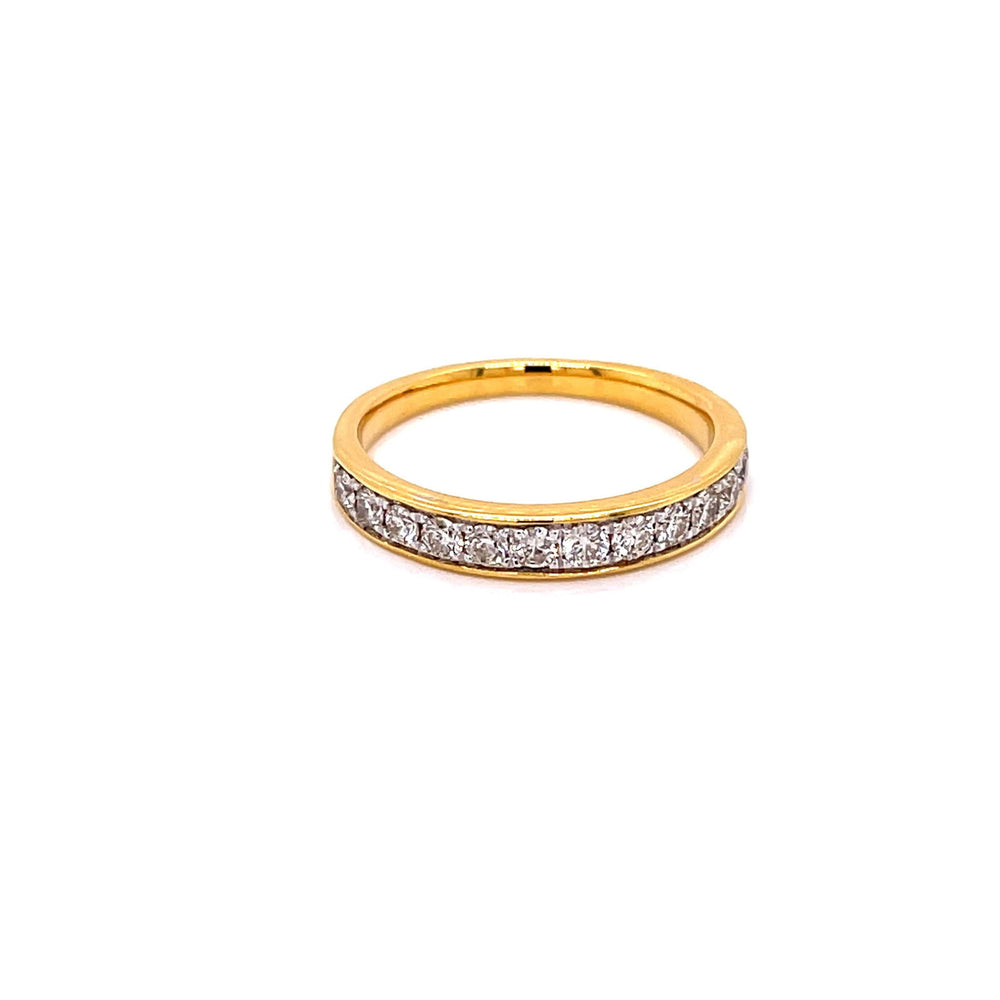 18K YG Grain Set Band Women Diamond Ring-1pc - RB Diamond Jewellers