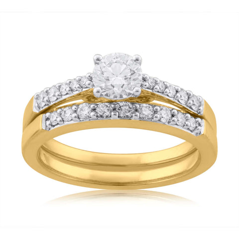 18 YG Prong Set Centre Solitiare Engagement Women Diamond Ring-1pc - RB Diamond Jewellers