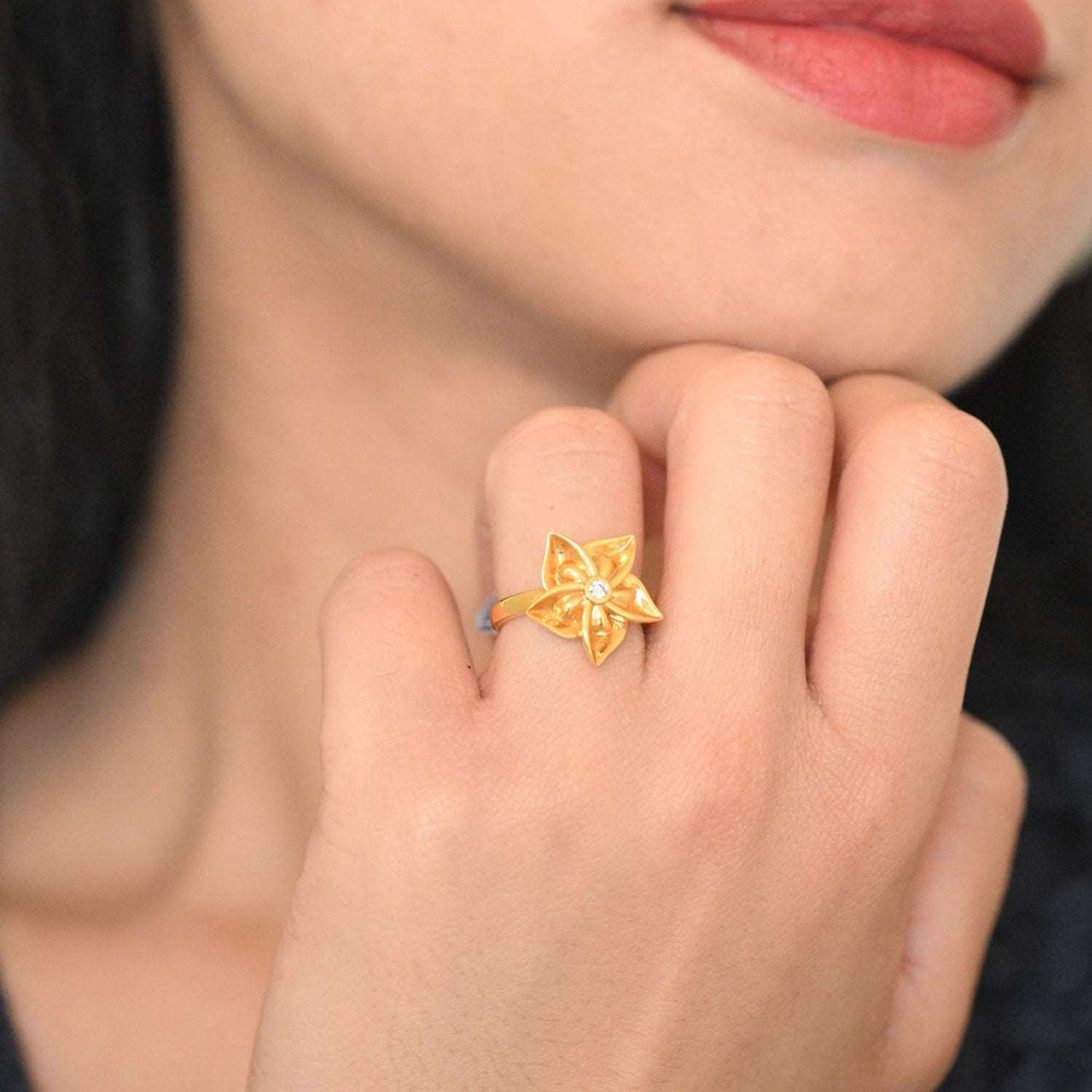 18K YG Fancy Diamond Ring-1PC RB Diamond Jewellers