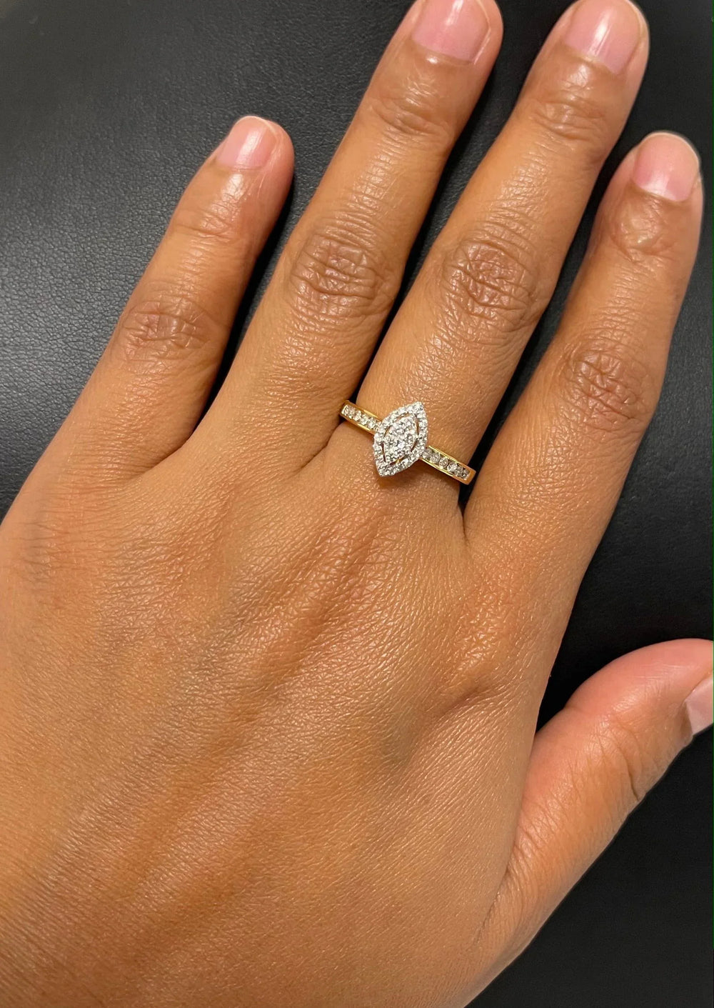 18K YG Fancy Women Diamond Ring-1PC - RB Diamond Jewellers