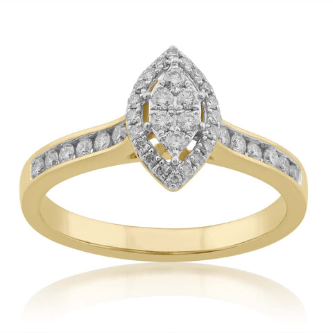 18K YG Fancy Women Diamond Ring-1PC - RB Diamond Jewellers