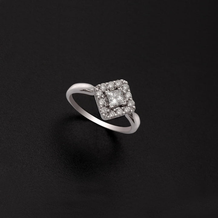 18K WG Cluster Diamond Ring-1pc - RB Diamond Jewellers