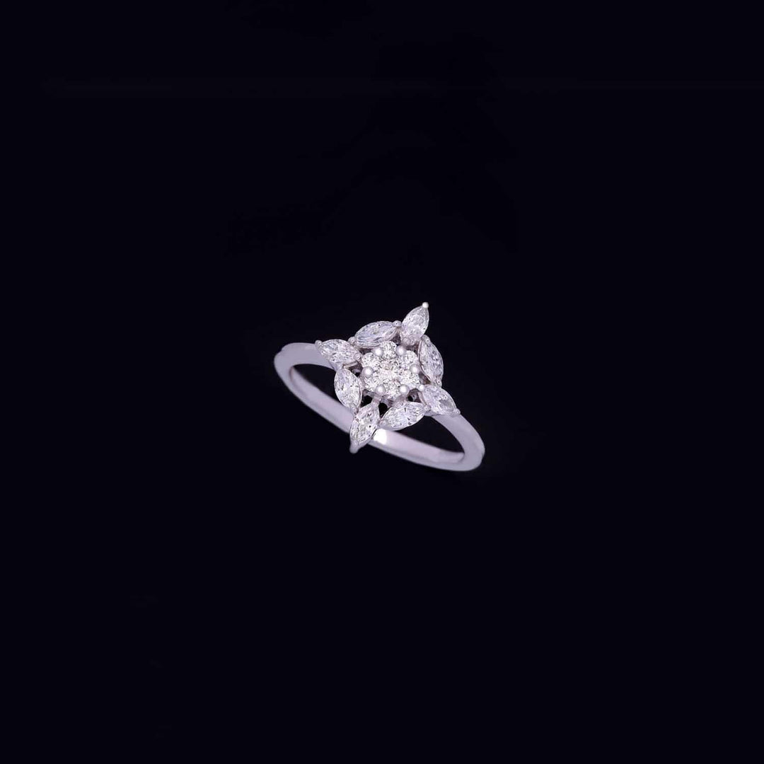 18K WG Cluster Diamond Ring-1pc - RB Diamond Jewellers