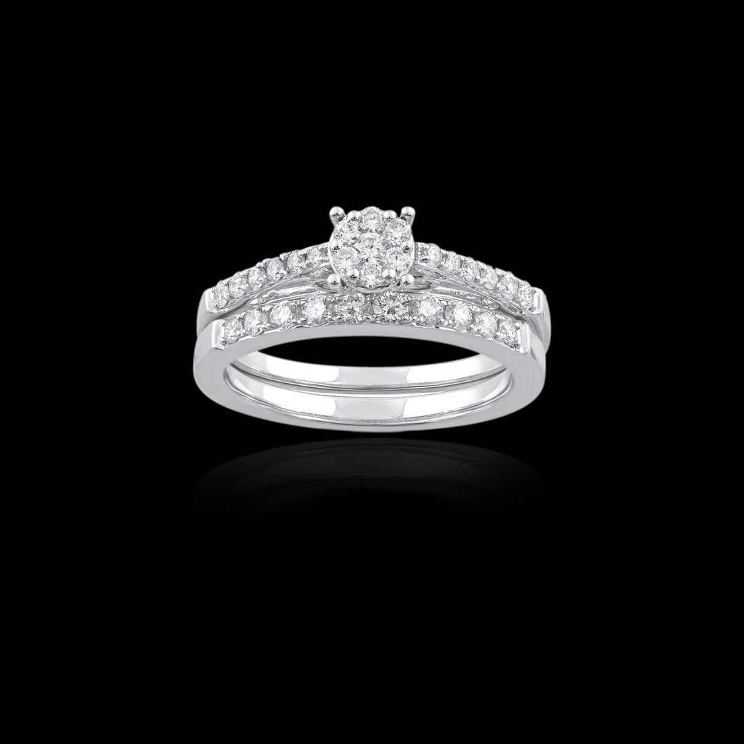 18K WG Diamond Cluster Ring-1pc - RB Diamond Jewellers