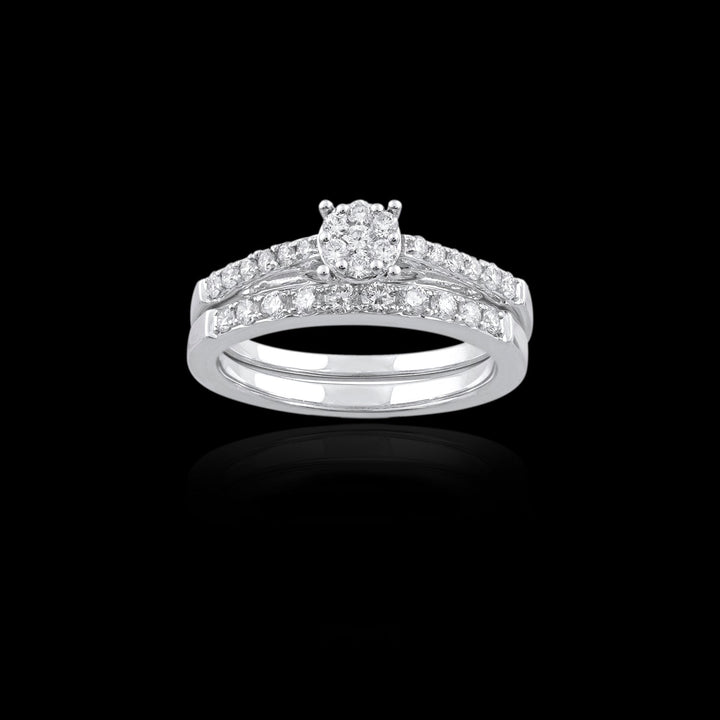 18K WG Diamond Cluster Ring-1pc - RB Diamond Jewellers