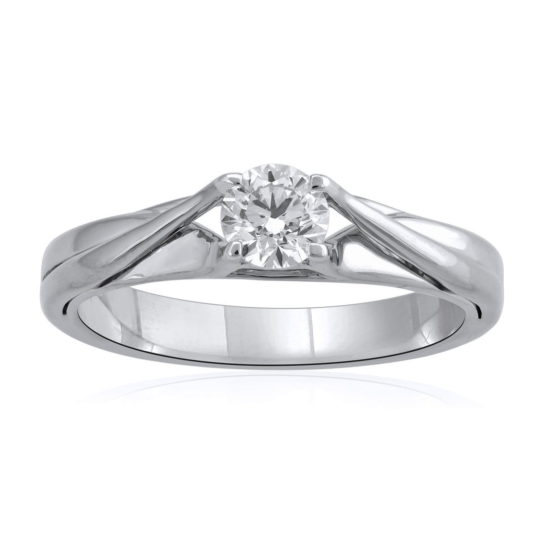 18K WG Solitaire Diamond Ring-1pc - RB Diamond Jewellers