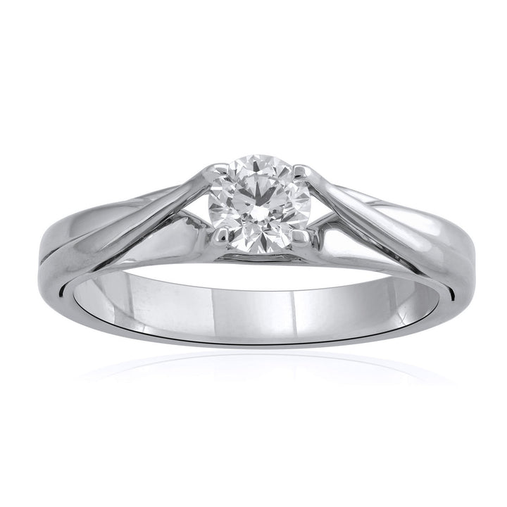 18K WG Solitaire Diamond Ring-1pc - RB Diamond Jewellers