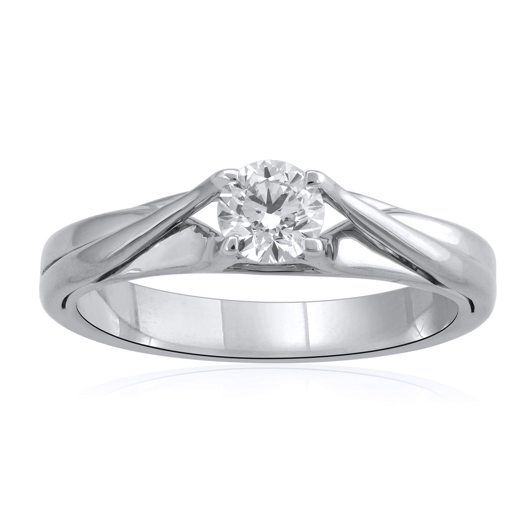 18K WG Solitaire Diamond Ring-1pc - RB Diamond Jewellers
