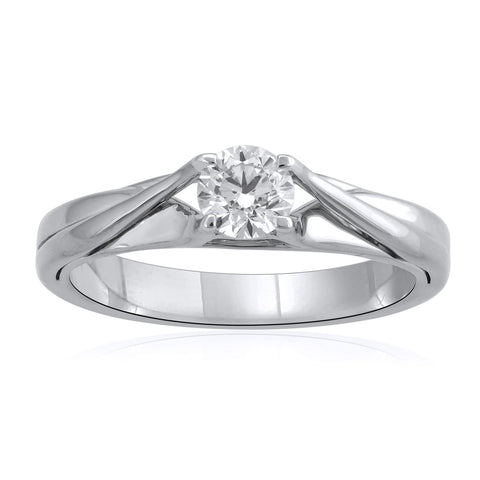 18K WG Solitaire Diamond Ring-1pc - RB Diamond Jewellers