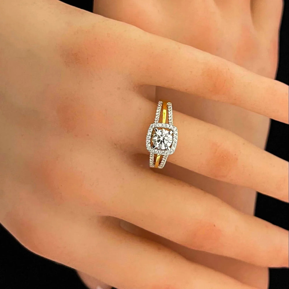 18K YG Centre Solitaire Engagement Diamond Ring-1pc - RB Diamond Jewellers